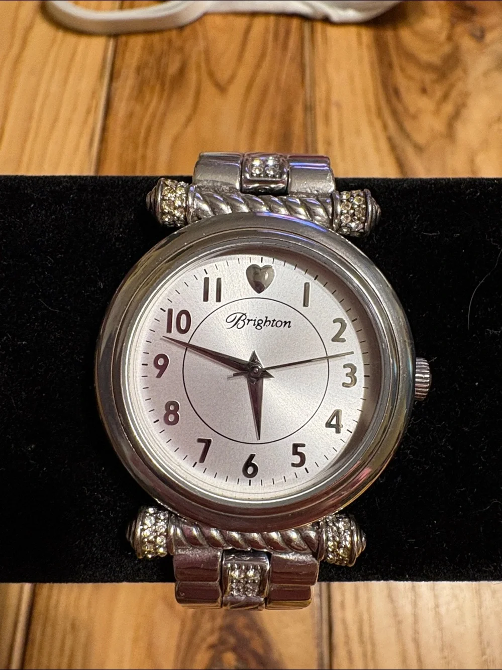 Brighton Silver-Tone Heart Accent Women's Watch